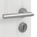 Detailansicht der Oberfläche von GARANT Doppelflügeltür inkl. Zarge Authentic Grigio GCK08 mit Lichtausschnitt LA-5 bandseitig