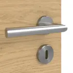 Detailansicht der Oberfläche von GARANT Doppelflügeltür inkl. Zarge Quer Authentic Asteiche CPL mit Lichtausschnitt LA-5 bandseitig