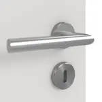 Detailansicht der Oberfläche von GARANT Doppelflügeltür inkl. Zarge 0160-60 Silver Grey CPL mit Lichtausschnitt LA-5 mittig