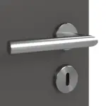 Detailansicht der Oberfläche von GARANT Doppelflügeltür inkl. Zarge 10622-60 Ebony CPL mit Lichtausschnitt LA-5 mittig