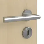 Detailansicht der Oberfläche von GARANT Doppelflügeltür inkl. Zarge Natura Ahorn CPL mit Lichtausschnitt LA-5 mittig