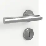 Detailansicht der Oberfläche von GARANT Doppelflügeltür inkl. Zarge U11209SD Edelweiß GHK08 mit Lichtausschnitt LA-5 mittig