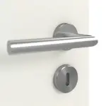 Detailansicht der Oberfläche von GARANT Doppelflügeltür inkl. Zarge Weiß Struktur Premium GCK08 mit Lichtausschnitt LA-5 mittig