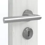 Detailansicht der Oberfläche von GARANT Doppelflügeltür inkl. Zarge Authentic Grigio GCK08 mit Lichtausschnitt LA-5 schlossseitig