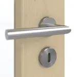 Detailansicht der Oberfläche von GARANT Doppelflügeltür inkl. Zarge Natura Ahorn GCK08 mit Lichtausschnitt LA-5 schlossseitig