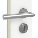 Detailansicht der Oberfläche von GARANT Doppelflügeltür inkl. Zarge U11209SD Edelweiß GHK08 mit Lichtausschnitt LA-5 schlossseitig