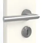 Detailansicht der Oberfläche von GARANT Doppelflügeltür inkl. Zarge 0105-60 Pearl White CPL mit Lichtausschnitt LA-6