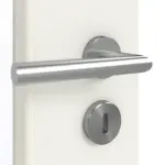 Detailansicht der Oberfläche von GARANT Doppelflügeltür inkl. Zarge 0135-60 Rain Resopal mit Lichtausschnitt LA-6