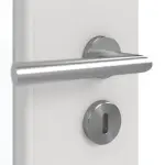 Detailansicht der Oberfläche von GARANT Doppelflügeltür inkl. Zarge 0160-60 Silver Grey CPL mit Lichtausschnitt LA-6