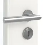 Detailansicht der Oberfläche von GARANT Doppelflügeltür inkl. Zarge Authentic Bianco CPL mit Lichtausschnitt LA-6