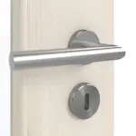 Detailansicht der Oberfläche von GARANT Doppelflügeltür inkl. Zarge Authentic Perl GCK08 mit Lichtausschnitt LA-6