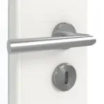 Detailansicht der Oberfläche von GARANT Doppelflügeltür inkl. Zarge Quer Authentic Bianco GCK08 mit Lichtausschnitt LA-6