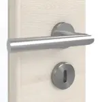 Detailansicht der Oberfläche von GARANT Doppelflügeltür inkl. Zarge Quer Authentic Perl GCK08 mit Lichtausschnitt LA-6