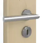 Detailansicht der Oberfläche von GARANT Doppelflügeltür inkl. Zarge Natura Ahorn CPL mit Lichtausschnitt LA-6