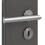 Detailansicht der Oberfläche von GARANT Doppelflügeltür inkl. Zarge 10622-60 Ebony CPL mit Lichtausschnitt LA-6 Sprosse SP0