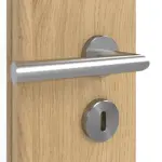 Detailansicht der Oberfläche von GARANT Doppelflügeltür inkl. Zarge Authentic Asteiche CPL mit Lichtausschnitt LA-6 Sprosse SP0