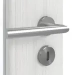 Detailansicht der Oberfläche von GARANT Doppelflügeltür inkl. Zarge Authentic Grigio CPL mit Lichtausschnitt LA-6 Sprosse SP0