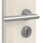 Detailansicht der Oberfläche von GARANT Doppelflügeltür inkl. Zarge Authentic Perl CPL mit Lichtausschnitt LA-6 Sprosse SP0