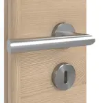 Detailansicht der Oberfläche von GARANT Doppelflügeltür inkl. Zarge Quer Authentic Achat GCK08 mit Lichtausschnitt LA-6 Sprosse SP0