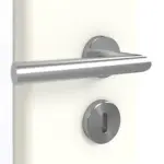 Detailansicht der Oberfläche von GARANT Doppelflügeltür inkl. Zarge U11026SD Kristallweiß GHK08 mit Lichtausschnitt LA-6