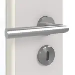 Detailansicht der Oberfläche von GARANT Doppelflügeltür inkl. Zarge U12188SD Lichtgrau GHK08 mit Lichtausschnitt LA-6