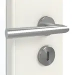 Detailansicht der Oberfläche von GARANT Doppelflügeltür inkl. Zarge Weiß Struktur Premium CPL mit Lichtausschnitt LA-6