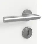 Detailansicht der Oberfläche von GARANT Doppelflügeltür inkl. Zarge D354-60 Designer White Resopal mit Lichtausschnitt LA-7