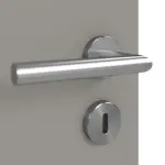 Detailansicht der Oberfläche von GARANT Doppelflügeltür inkl. Zarge U12115SD Platingrau GHK08 mit Lichtausschnitt LA-7