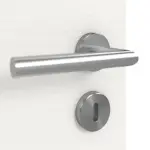 Detailansicht der Oberfläche von GARANT Doppelflügeltür inkl. Zarge Quer Authentic Bianco CPL mit Lichtausschnitt LA-8