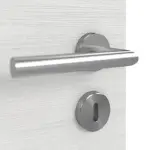 Detailansicht der Oberfläche von GARANT Doppelflügeltür inkl. Zarge Quer Authentic Grigio GCK08 mit Lichtausschnitt LA-8