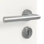 Detailansicht der Oberfläche von GARANT Doppelflügeltür inkl. Zarge Weißlack 9016 CPL mit Lichtausschnitt LA-8