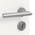 Detailansicht der Oberfläche von GARANT Doppelflügeltür inkl. Zarge Weißlack 9016 GHK08 mit Lichtausschnitt LA-8