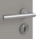 Detailansicht der Oberfläche von GARANT Doppelflügeltür inkl. Zarge U12115SD Platingrau GHK08 mit Lichtausschnitt LA-8