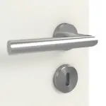 Detailansicht der Oberfläche von GARANT Doppelflügeltür inkl. Zarge Weiß Struktur Premium CPL mit Lichtausschnitt LA-8