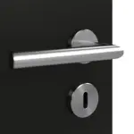 Detailansicht der Oberfläche von GARANT Doppelflügeltür inkl. Zarge 0901-60 Black Resopal mit Lichtausschnitt LA-9