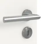 Detailansicht der Oberfläche von GARANT Doppelflügeltür inkl. Zarge Weißlack 9016 CPL mit Lichtausschnitt LA-9