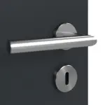 Detailansicht der Oberfläche von GARANT Doppelflügeltür inkl. Zarge U12000SD Vulkanschwarz GHK08 mit Lichtausschnitt LA-9