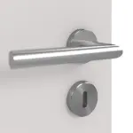 Detailansicht der Oberfläche von GARANT Doppelflügeltür inkl. Zarge U12188SD Lichtgrau GHK08 mit Lichtausschnitt LA-9