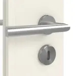 Detailansicht der Oberfläche von CLASSEN Doppelflügeltür RAL 9010 Weißlack 3.6 mit Lichtausschnitt mit Zarge