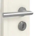 Detailansicht der Oberfläche von CLASSEN Doppelflügeltür Weiß RAL 9010 CPL 4.7 mit Lichtausschnitt mit Zarge