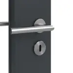 Detailansicht der Oberfläche von Groove 78 LA 24 schlossseitig ProLine Lack Anthrazit RAL 7016 Doppelflügeltür inkl. Zarge - Hörmann