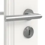 Detailansicht der Oberfläche von Kontur 2 LA Sprosse 2/3 Classic Weißlack Doppelflügeltür inkl. Zarge - Huga