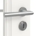 Detailansicht der Oberfläche von Kontur 4 LA Sprosse 1/3 Classic Weißlack Doppelflügeltür inkl. Zarge - Huga