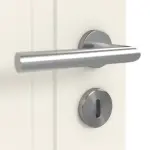 Detailansicht der Oberfläche von Lacuna 1 Classic Weißlack Doppelflügeltür inkl. Zarge - Huga