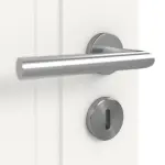 Detailansicht der Oberfläche von Lacuna 2 Classic Weißlack Doppelflügeltür inkl. Zarge - Huga