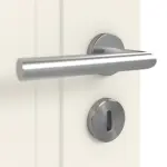 Detailansicht der Oberfläche von Lacuna 6 Classic Weißlack Doppelflügeltür inkl. Zarge - Huga