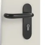 Detailansicht der Oberfläche von Komplettset Stahl Mehrzwecktür DW 42-1 mit Rechteckverglasung Ausschnitt 1 inkl. Blockzarge - Teckentrup