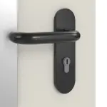 Detailansicht der Oberfläche von Komplettset Stahl Mehrzwecktür DW 42-1 mit Rechteckverglasung Ausschnitt 2 inkl. Eckzarge - Teckentrup