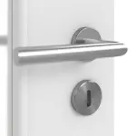 Detailansicht der Oberfläche von Bütte Weiß LA 24 schlossseitig Basic Durat Innentür - Huga