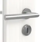 Detailansicht der Oberfläche von Pino Weiß LA 24 schlossseitig Basic Durat Innentür - Huga